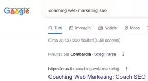 prima pagina Google coaching SEO
