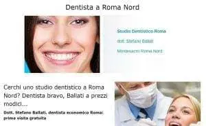 realizzazione sito web dentista posizionato